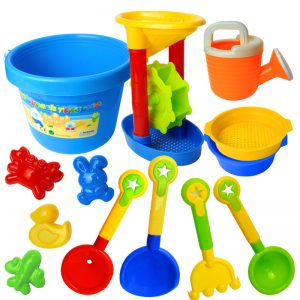 13pcs-Child-beach-toy-set-Large-hourglass-sand-tools-Beach-toys-for-children-large-tool-digging