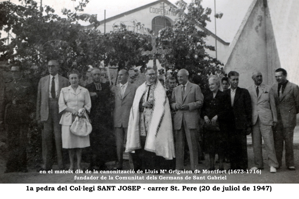Primera pedra edifici Col·legi Sant Josep