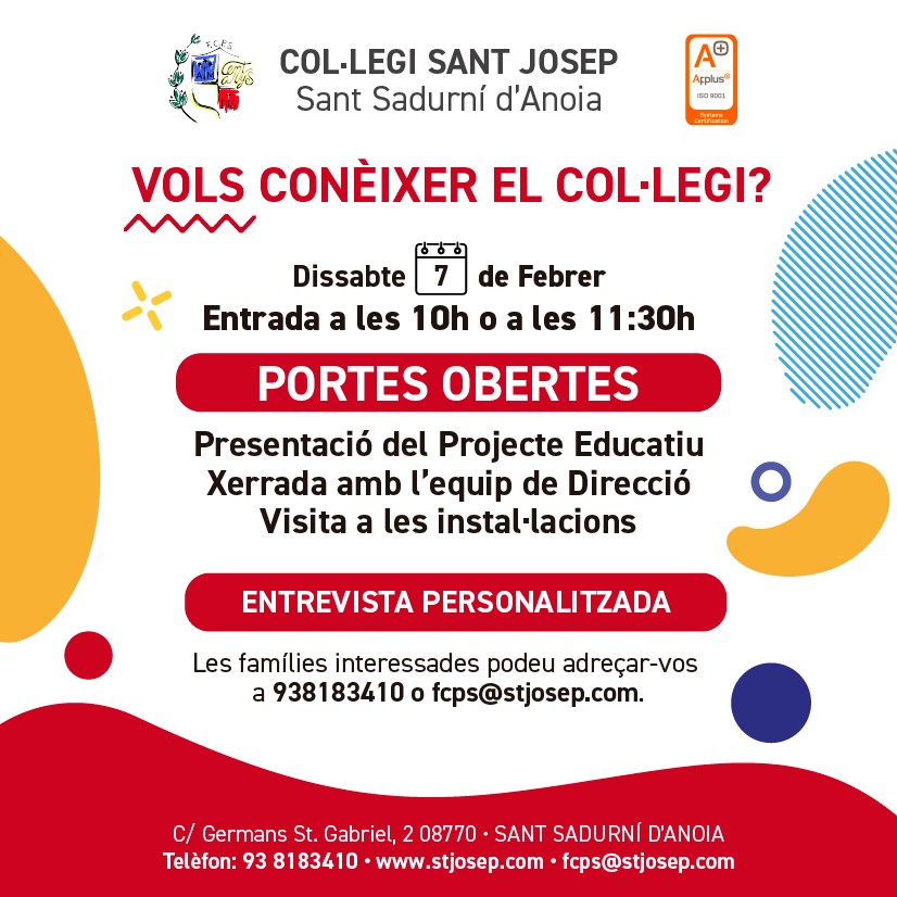 Portes Obertes 2025 - 2026